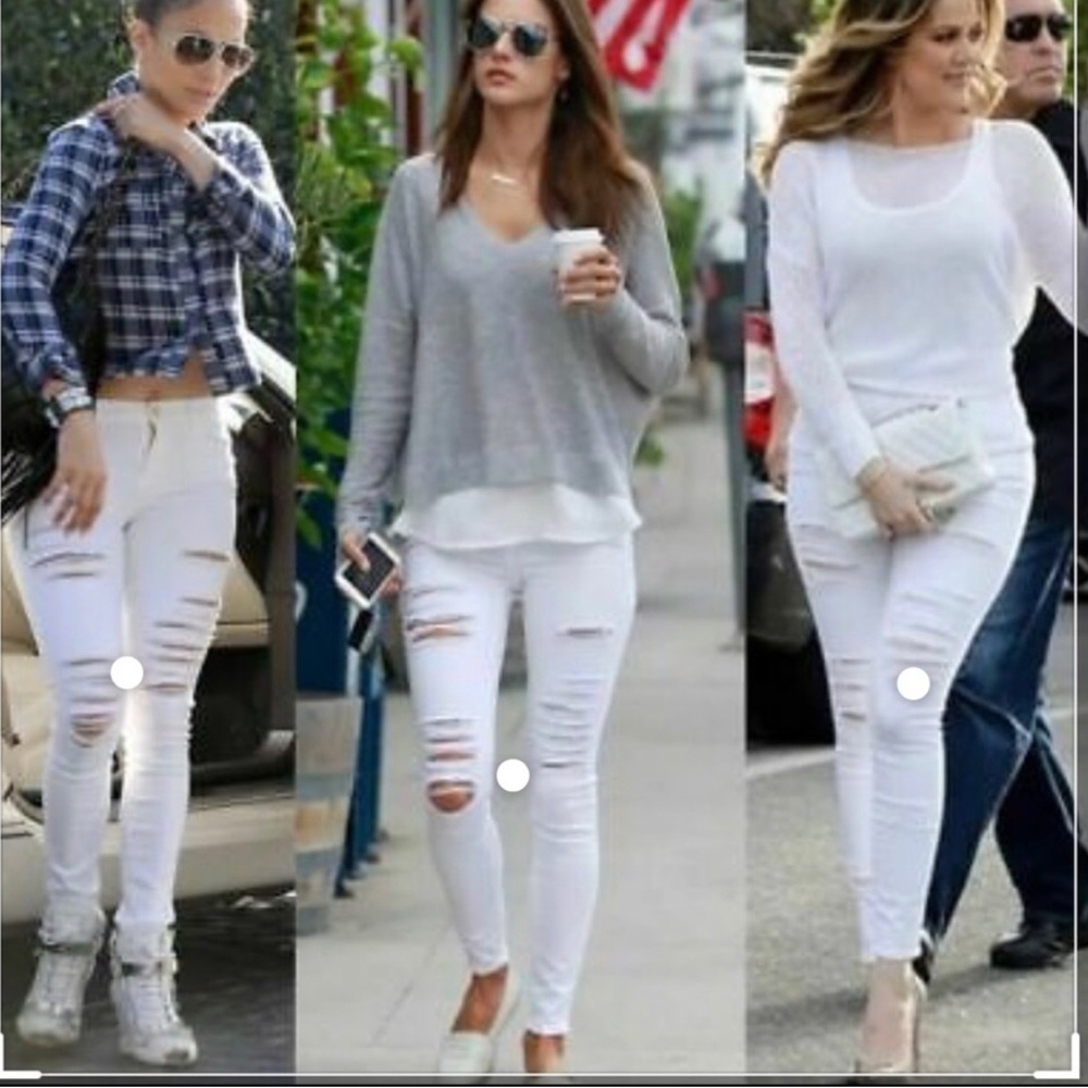 Frame Le Color Rip Skinny Jeans
